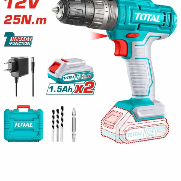 دريل بطارية توتال 12 فولت موديلTIDLI1228